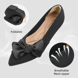 VUN Pointed Toe Ballet Flats for Women Slip On Comfortable Flats