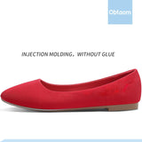 VUN Round Toe Women Flat Shoes Slip on