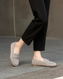 VUN Women's Wide Loafers Shoes Cute Dressy Shoes