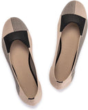 VUN Women’s Ballet Flat Shoes Knit Dress Shoes Round Toe