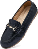VUN Women's Wide Loafers Shoes Cute