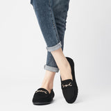 VUN Women's Wide Loafers Shoes Cute
