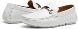 VUN Men's Loafers Crocodile Printed Casual Mens Slip On