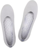 VUN Women’s Ballet Flat Shoes Knit Dress Shoes Round Toe