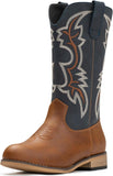 VUN Cowgirl Boots Cowboy Boots For Girls Boys Kids Toddler Fashion Western Boots Mid Calf Riding Shoes
