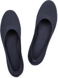 VUN Women’s Ballet Flat Shoes Knit Dress Shoes Round Toe