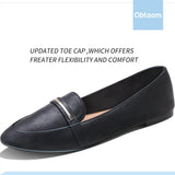 VUN Women's Pointy Toe Loafer Flat Comfortable Faux Suede