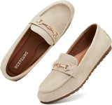 VUN Women's Wide Loafers Shoes Cute Dressy Shoes
