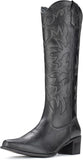 VUN Cowboy Boots For Women Knee High Western Cowgirl Boots Snip Toe Side Zipper Chunky Heel