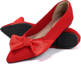 VUN Pointed Toe Ballet Flats for Women Slip On Comfortable Flats