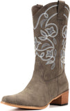 VUN Cowboy Boots For Women Pointy Toe Women's Western Boots Cowgirl Boots Mid Calf Boots