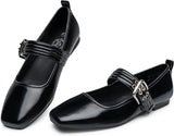 VUN Mary Jane Shoes Women Woven Flats for Women