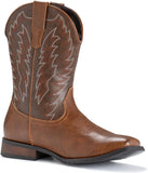 VUN Cowboy Boots For Men Wide Foot Square Toe Western Boots