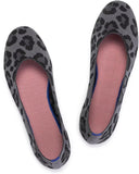VUN Women’s Ballet Flat Shoes Knit Dress Shoes Round Toe