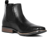 VUN Men's Chelsea Boots Square Toe Western Ankle Boots Slip On Casual Dress Cowboy Boot