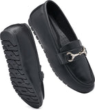 VUN Women's Wide Loafers Shoes Cute Dressy Shoes