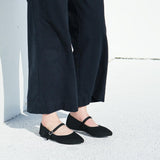 VUN Pointed Toe Flats Knit Ballet Flat Shoes for Women Comfortable with Adjustable Strap,Washable Dressy Casual Flats for Work Office