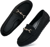 VUN Women's Wide Loafers Shoes Cute