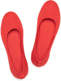 VUN Women’s Ballet Flat Shoes Knit Dress Shoes Round Toe