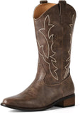 VUN Cowboy Boots for Women Cowgirl Boots Comfortable Pointed Toe