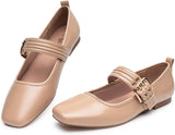 VUN Mary Jane Shoes Women Woven Flats for Women