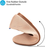 VUN Women’s Ballet Flat Shoes Knit Dress Shoes Round Toe