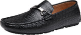 VUN Men's Loafers Crocodile Printed Casual Mens Slip On