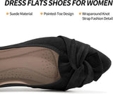 VUN Ballet Flats for Women Dressy Pointed Toe