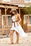 VUN Cowboy Boots For Women Knee High Western Cowgirl Boots Snip Toe Side Zipper Chunky Heel