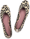 VUN Women’s Ballet Flat Shoes Knit Dress Shoes Round Toe