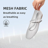 VUN Mesh Ballet Flats Square Toe Mary Jane Flats