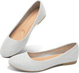VUN Round Toe Women Flat Shoes Slip on