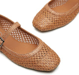 VUN Mary Jane Shoes Women Woven Flats for Women