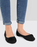 VUN Women's Flats Shoes Faux Suede Round Toe Ballet