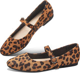 VUN Mary Jane Flat Shoes Round Toe Ballet Flats for Women