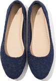 VUN Dress Shoes for Women Round Toe Flats Shoes Lace Ballet Flats