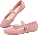 VUN Mary Jane Flat Shoes Round Toe Ballet Flats for Women