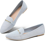 VUN Women's Pointy Toe Loafer Flat Comfortable