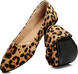 VUN Women’s Flats Shoes Comfortable Suede Pointed Toe Slip On
