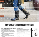 VUN Cowboy Boots For Men Western Boot Durable Classic Embroidered Snip Toe Boots