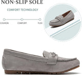 VUN Women's Wide Loafers Shoes Cute Dressy Shoes