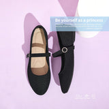 VUN Mary Jane Flat Shoes Round Toe Ballet Flats for Women