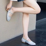 VUN Mesh Ballet Flats Square Toe Mary Jane Flats