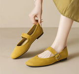 VUN Women's Loafers Casual Large Size Round Toe Mary Jane