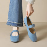 VUN Women's Loafers Casual Large Size Round Toe Mary Jane