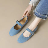 VUN Women's Loafers Casual Large Size Round Toe Mary Jane