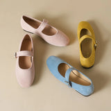 VUN Women's Loafers Casual Large Size Round Toe Mary Jane