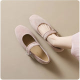 VUN Women's Loafers Casual Large Size Round Toe Mary Jane