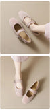 VUN Women's Loafers Casual Large Size Round Toe Mary Jane